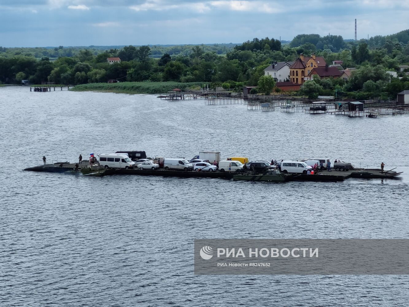 Понтонная переправа в Херсоне