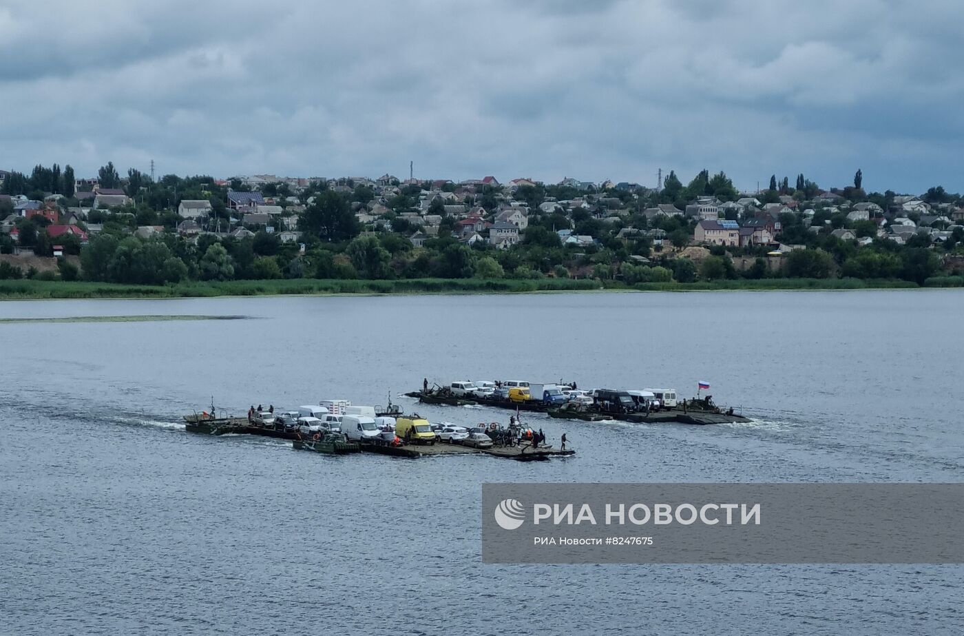 Понтонная переправа в Херсоне