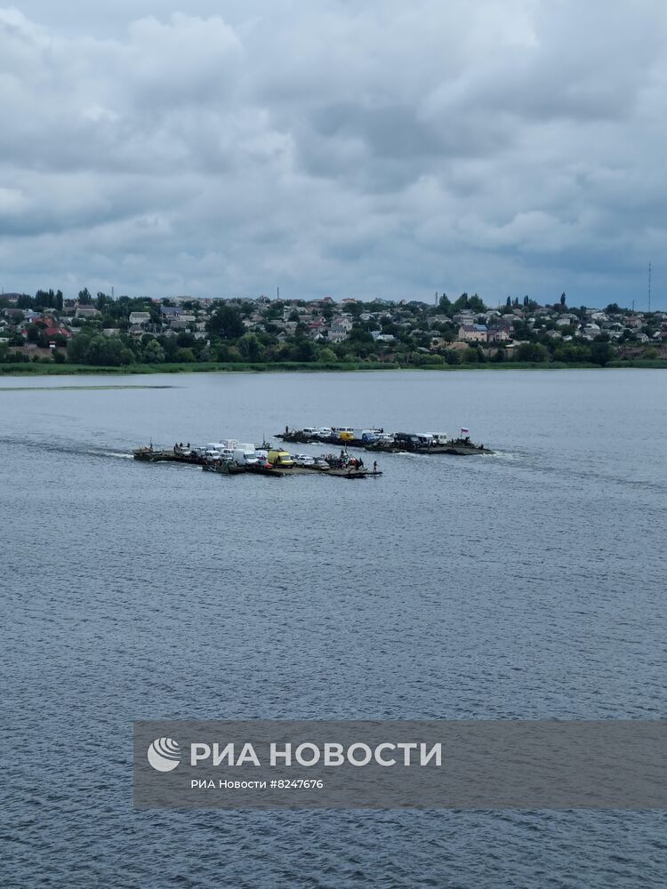 Понтонная переправа в Херсоне