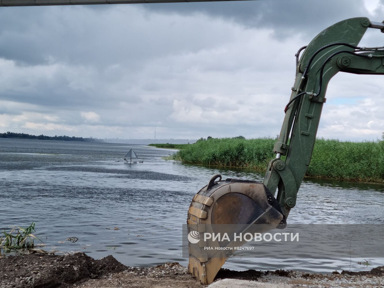 Понтонная переправа в Херсоне