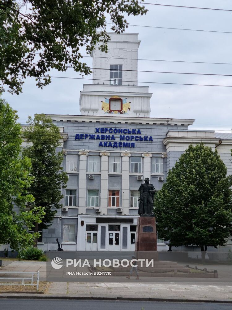 Понтонная переправа в Херсоне