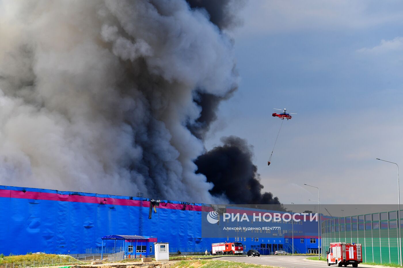 Пожар на складе OZON в Подмосковье