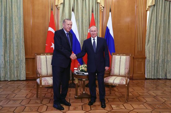 Президент РФ В. Путин провел переговоры с президентом Турции Р. Эрдоганом в Сочи
