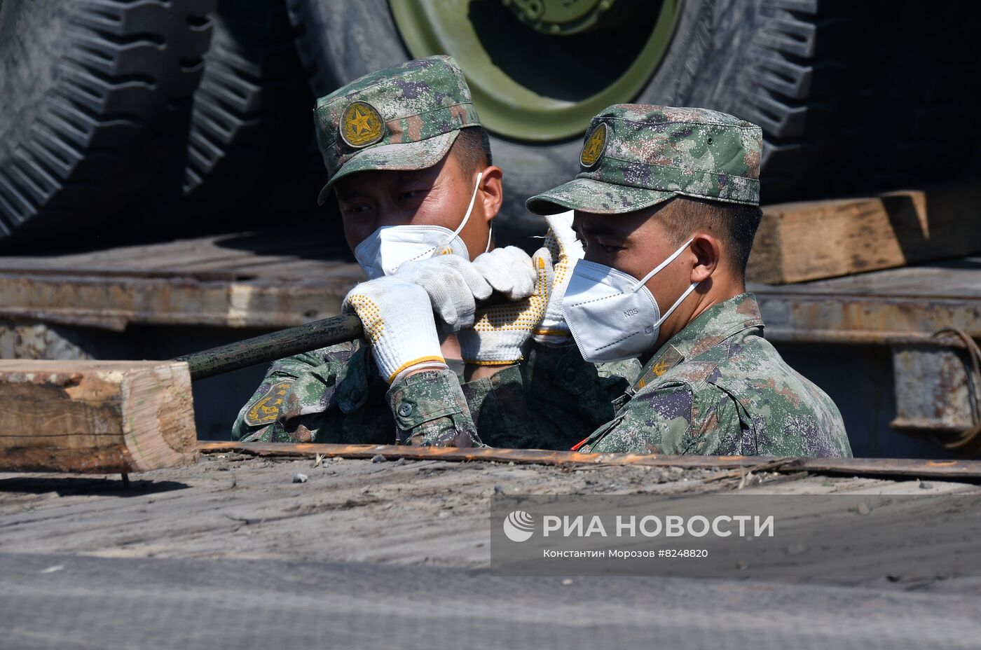 Прибытие китайской военной техники на конкурс "Танковый биатлон" в подмосковное Алабино