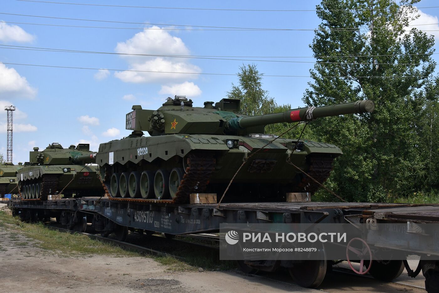 Прибытие китайской военной техники на конкурс "Танковый биатлон" в подмосковное Алабино