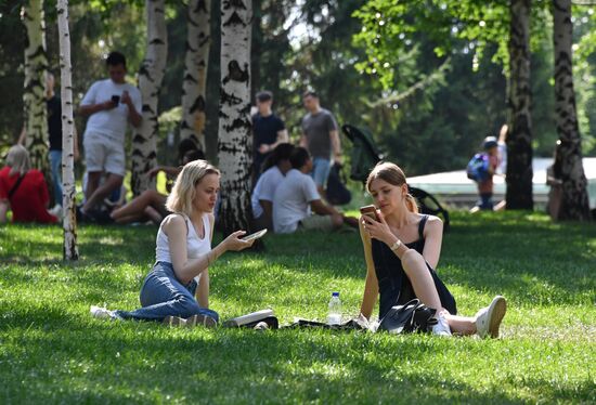 Жаркая погода в Москве