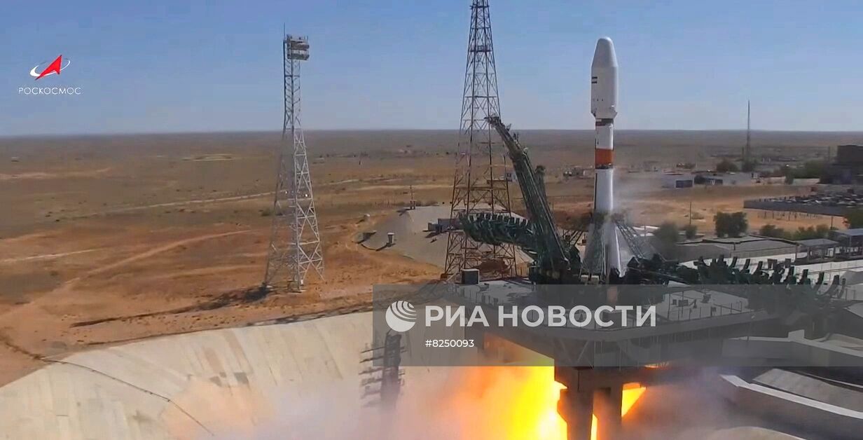 Пуск РН "Союз-2.1б" с разгонным блоком "Фрегат" с космодрома Байконур 