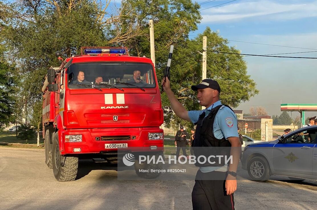 Взрывы в районе Новофедоровки в Крыму