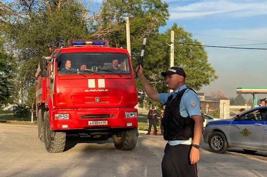 Взрывы в районе Новофедоровки в Крыму