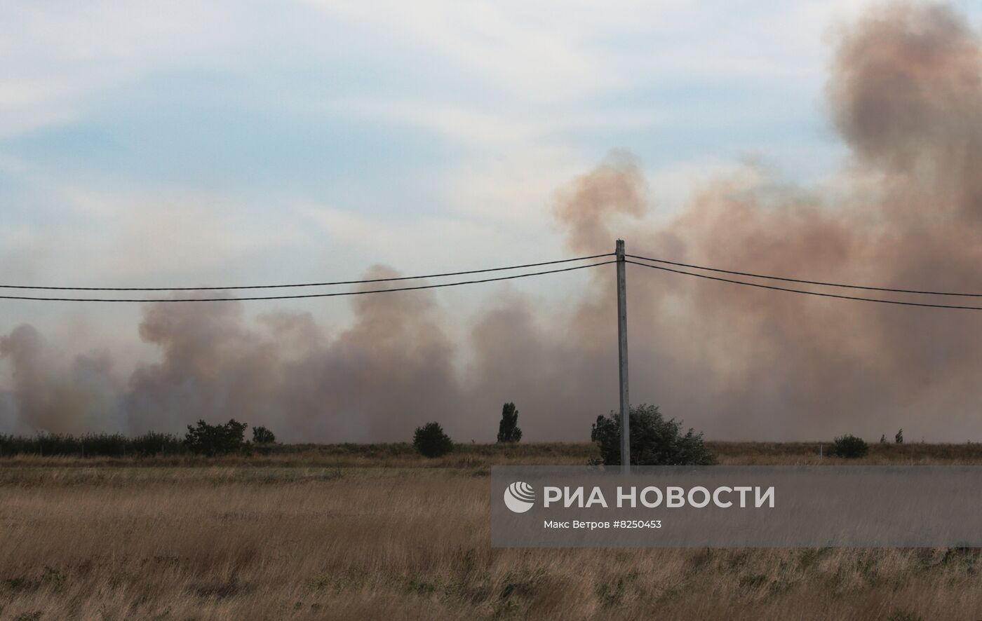 Взрывы в районе Новофедоровки в Крыму