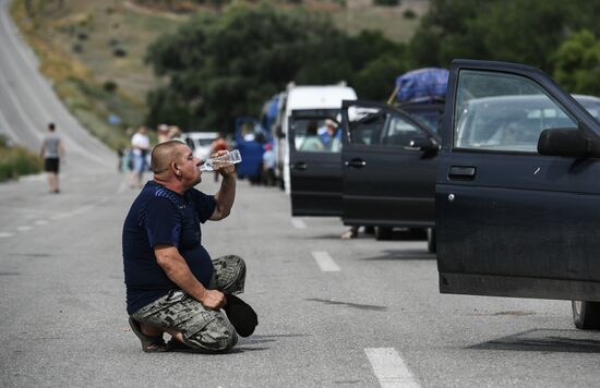 КПП "Васильевка" на границе Запорожской области