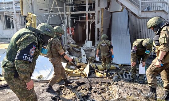 Обстрелянный пивзавод в Донецке 