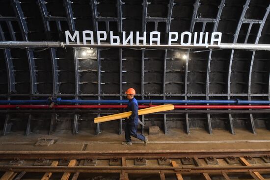 Строительство станции БКЛ "Марьина роща"