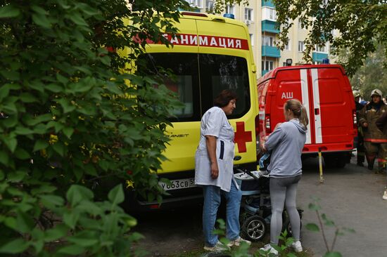 Обрушение жилого дома в Омске