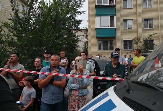 Обрушение жилого дома в Омске