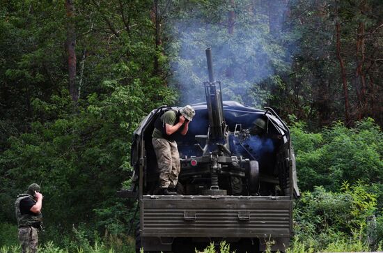 Работа военных ЛНР в Харьковской области