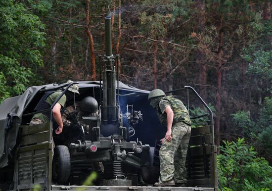 Работа военных ЛНР в Харьковской области