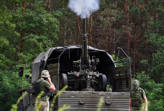 Работа военных ЛНР в Харьковской области