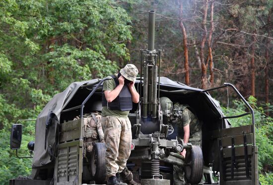 Работа военных ЛНР в Харьковской области