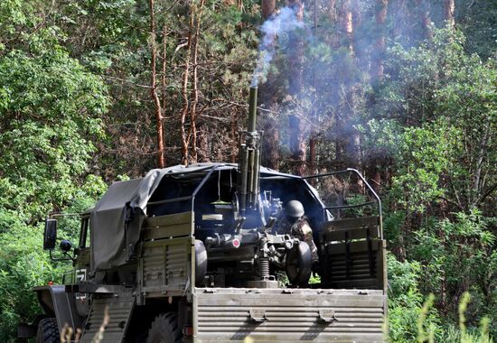 Работа военных ЛНР в Харьковской области