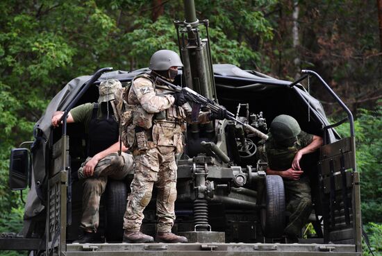 Работа военных ЛНР в Харьковской области