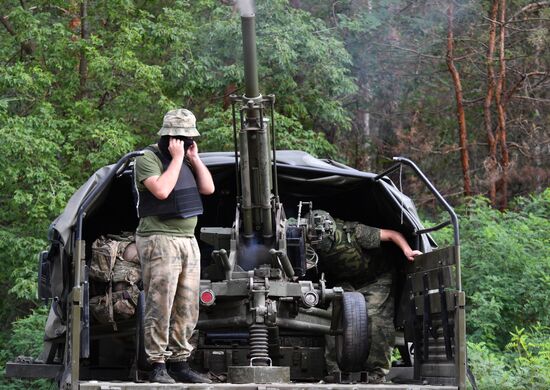 Работа военных ЛНР в Харьковской области