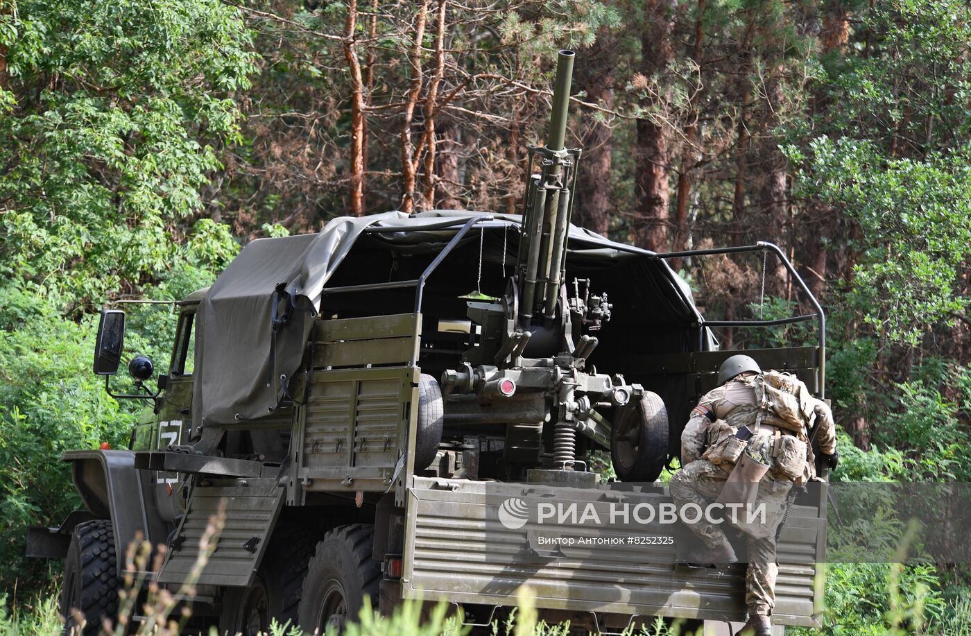 Работа военных ЛНР в Харьковской области