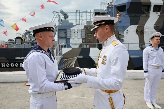 Передача катера имени В. Носова в состав Балтийского флота