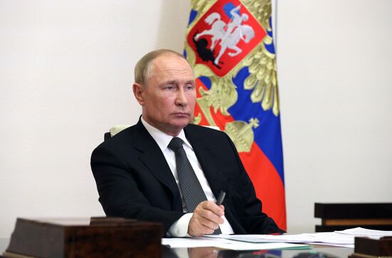 Рабочая встреча президента РФ В. Путина с врио главы Тамбовской области М. Егоровым