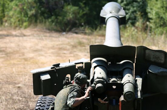 Работа артиллерии НМ ДНР на Авдеевском направлении