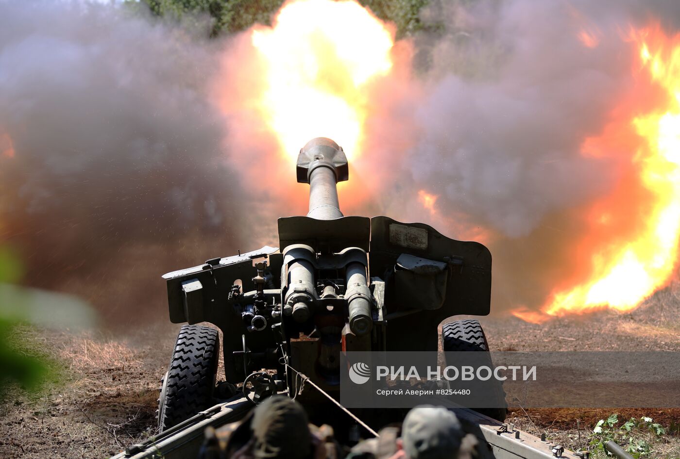 Работа артиллерии НМ ДНР на Авдеевском направлении