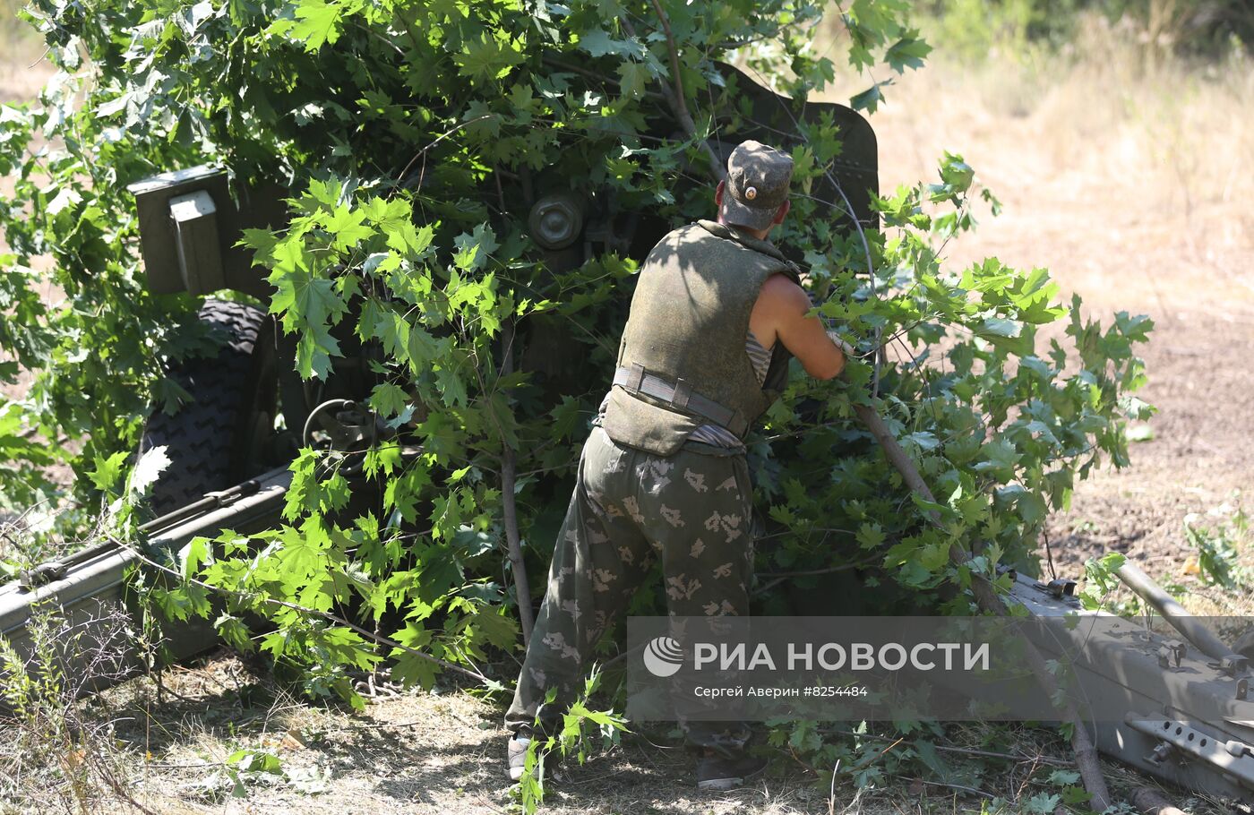 Работа артиллерии НМ ДНР на Авдеевском направлении