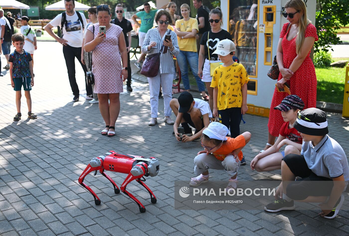 Собака-робот в Московском зоопарке 