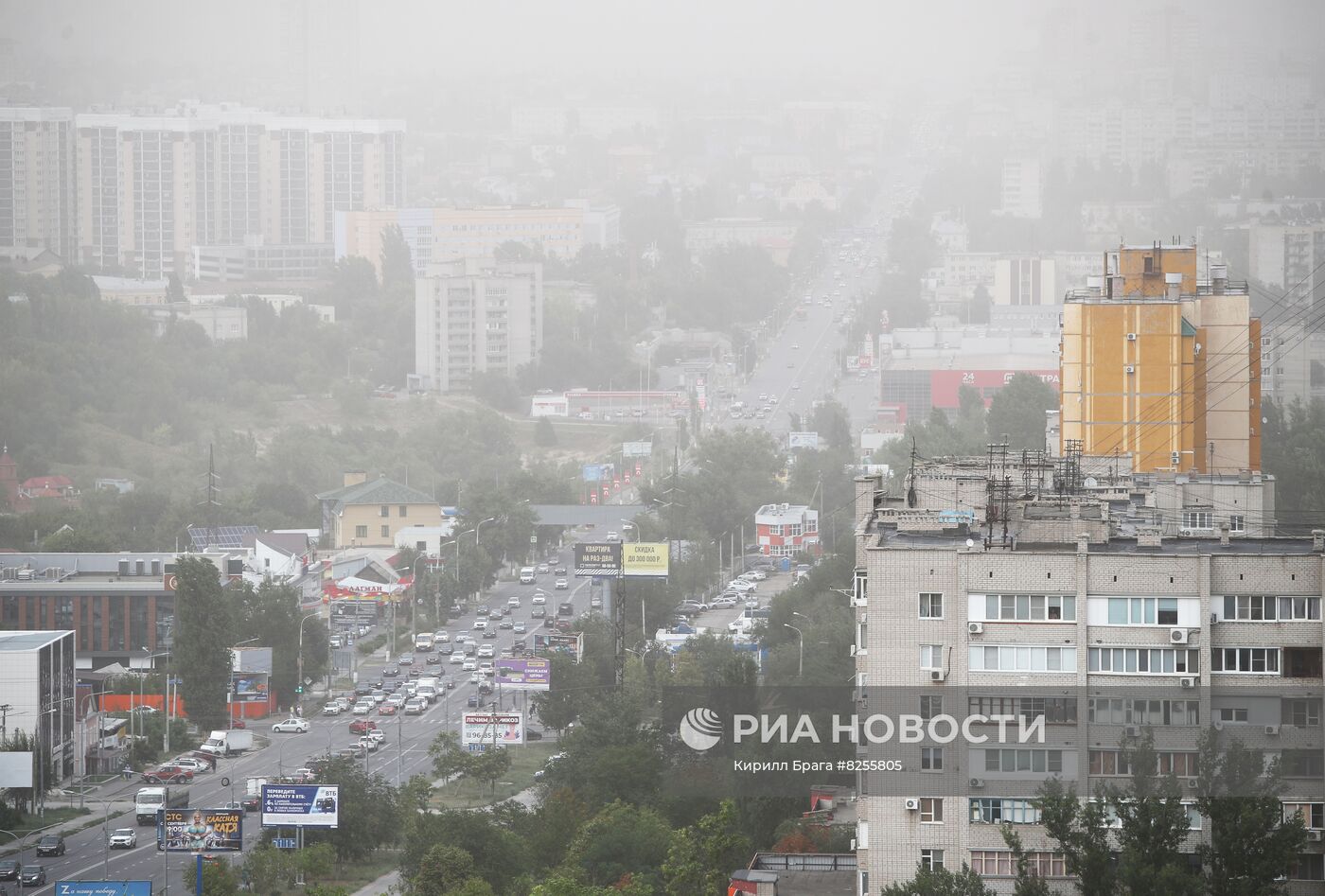 Пыльная буря в Волгограде