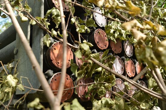 Работа РСЗО БМ-21 "Град" по позициям ВСУ на Авдеевском направлении