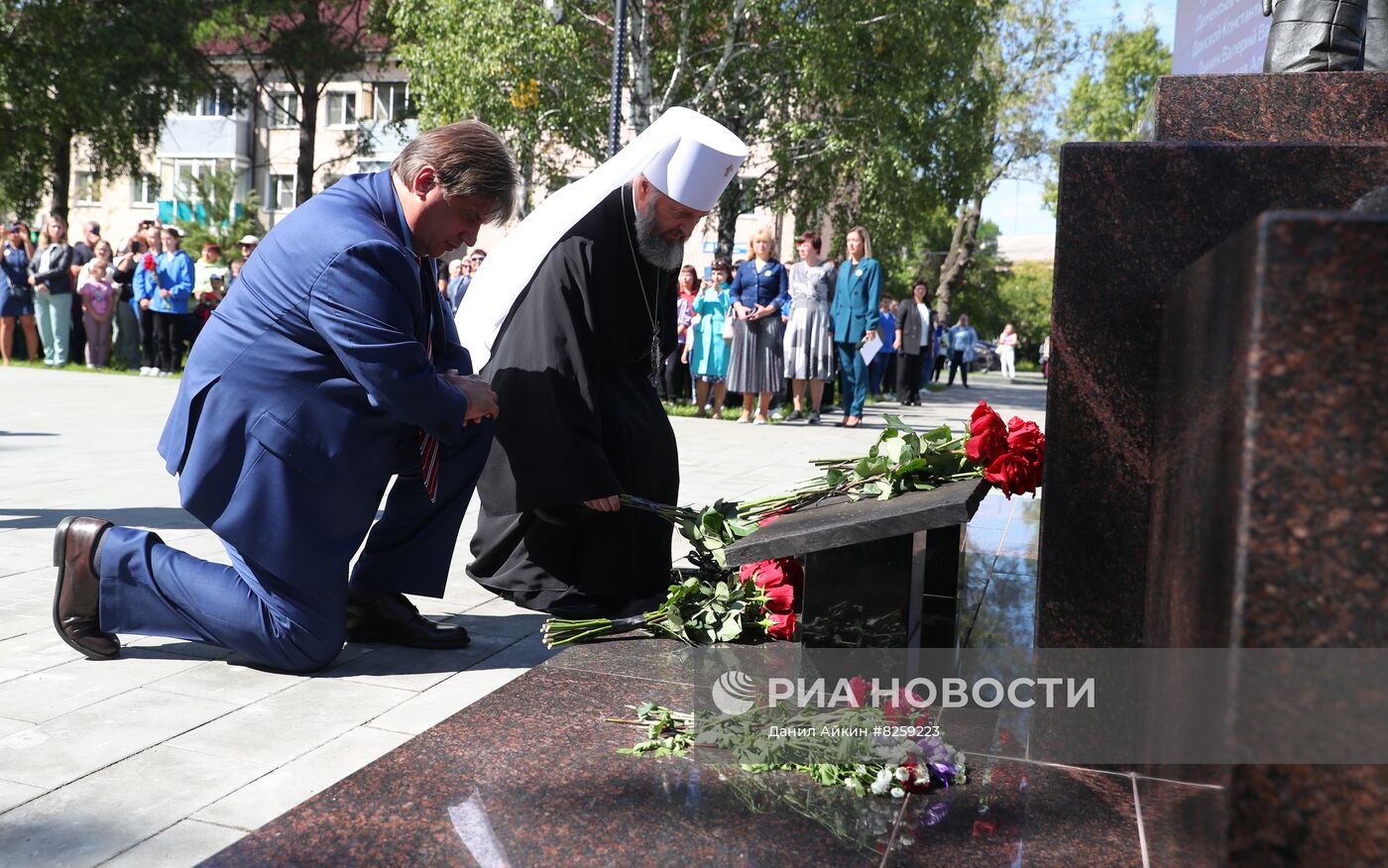 Открытие Аллеи шахтёрской славы у шахты "Листвяжная"