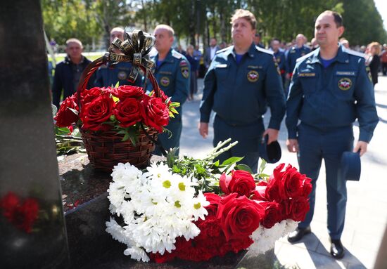 Открытие Аллеи шахтёрской славы у шахты "Листвяжная"