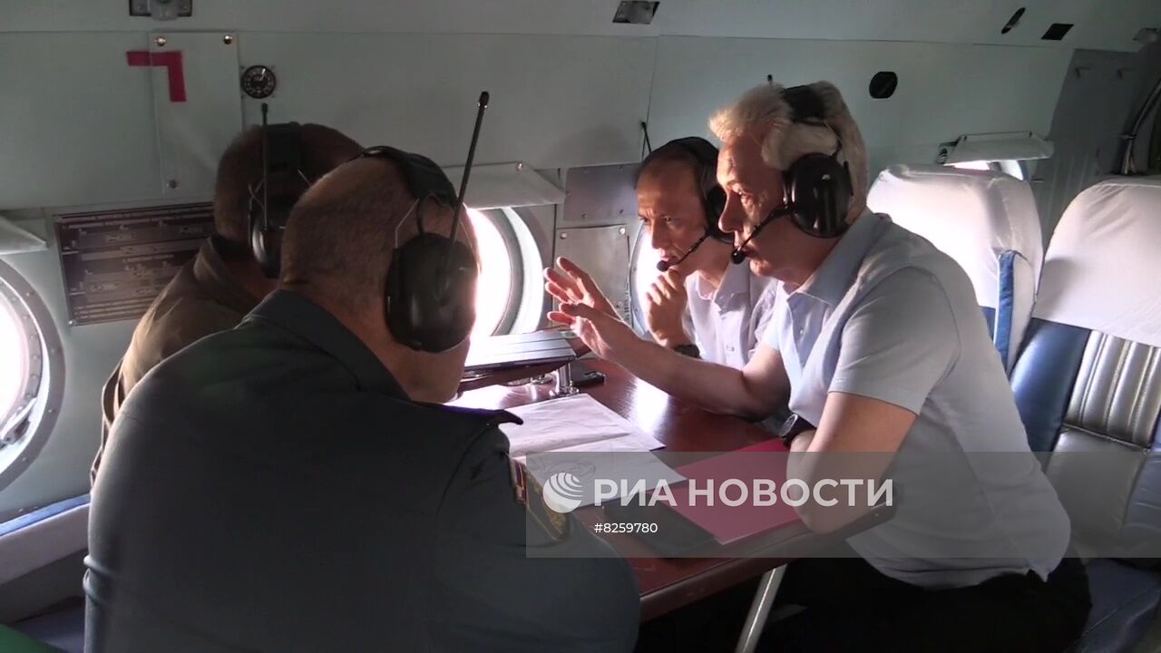 Вице-премьер Д. Григоренко, глава МЧС А. Куренков и мэр Москвы С. Собянин посетили регионы, страдающие от пожаров