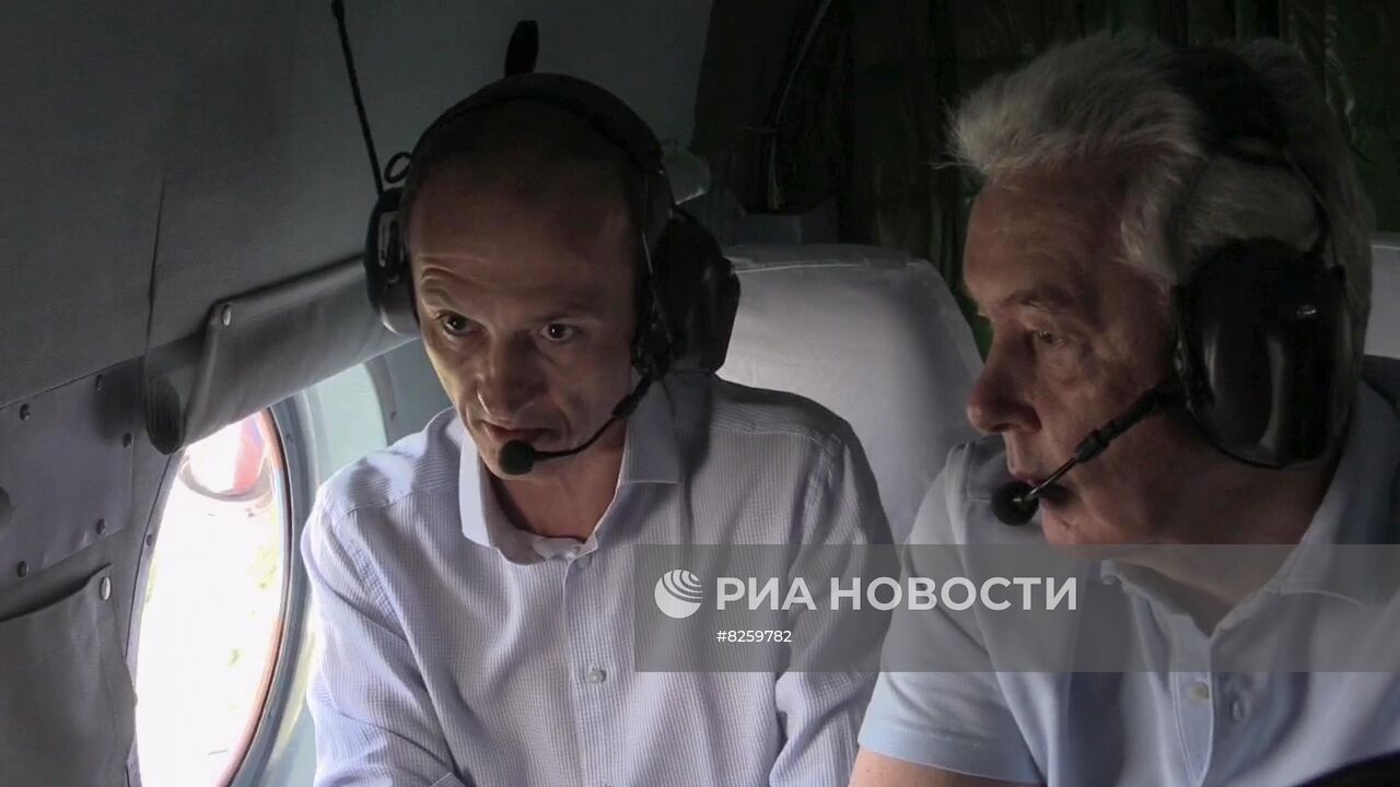 Вице-премьер Д. Григоренко, глава МЧС А. Куренков и мэр Москвы С. Собянин посетили регионы, страдающие от пожаров