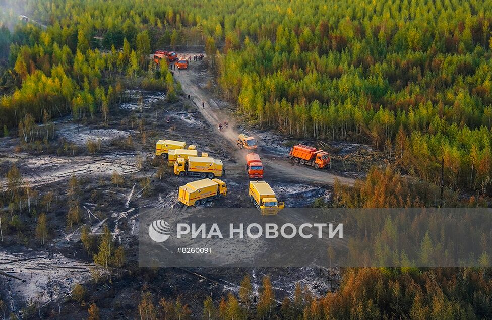 Вице-премьер Д. Григоренко, глава МЧС А. Куренков и мэр Москвы С. Собянин посетили регионы, страдающие от пожаров