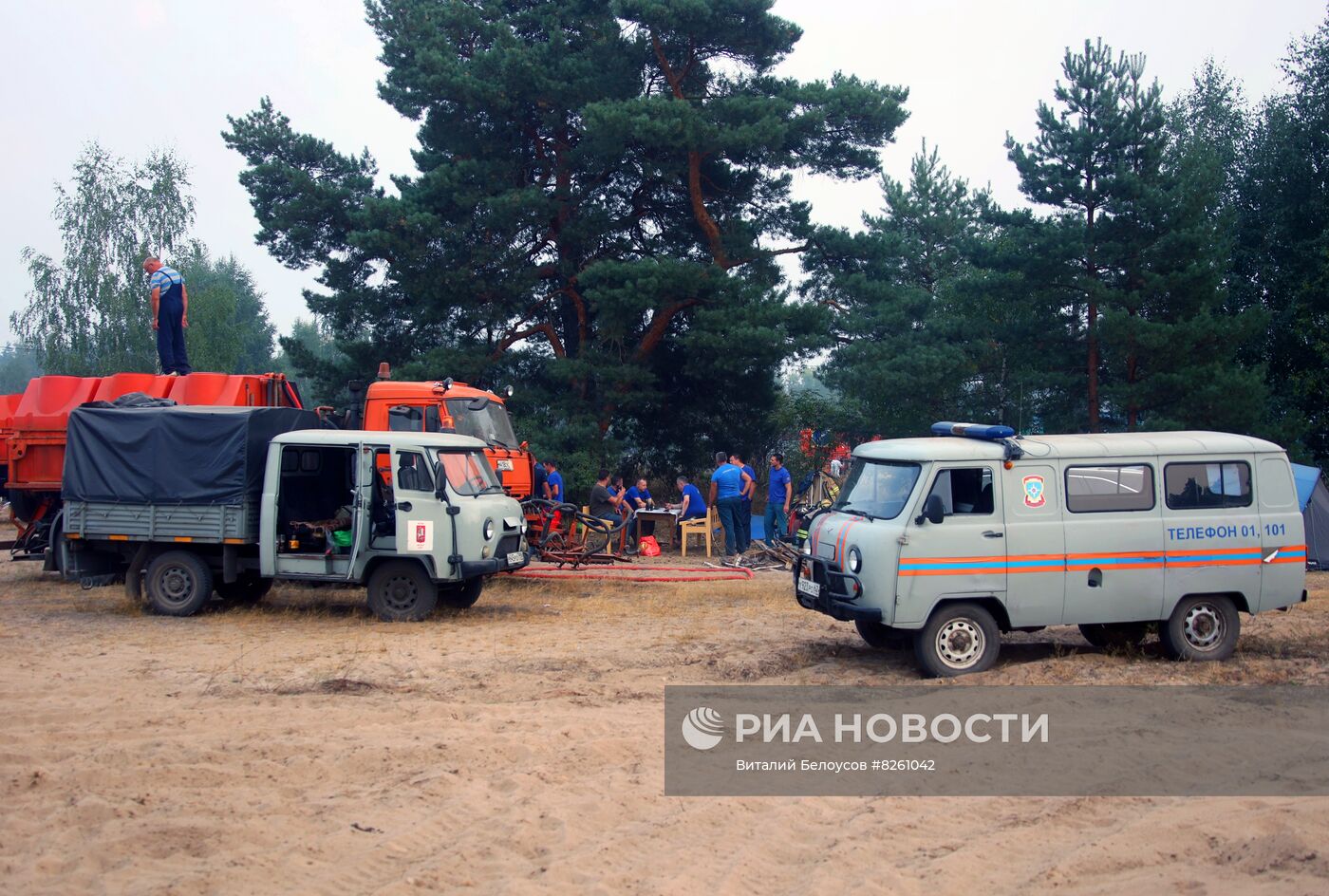 Тушение пожаров в Рязанской области