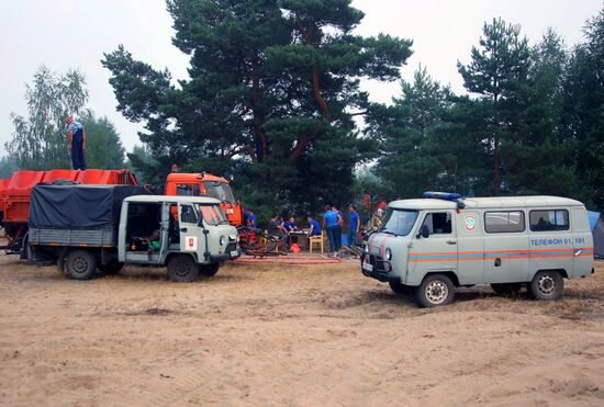 Тушение пожаров в Рязанской области 