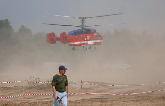 Тушение пожаров в Рязанской области 