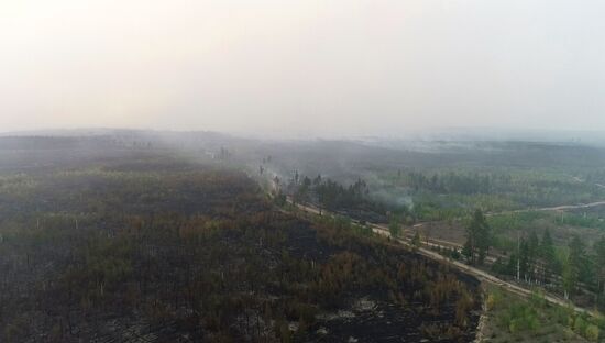Тушение пожаров в Рязанской области 