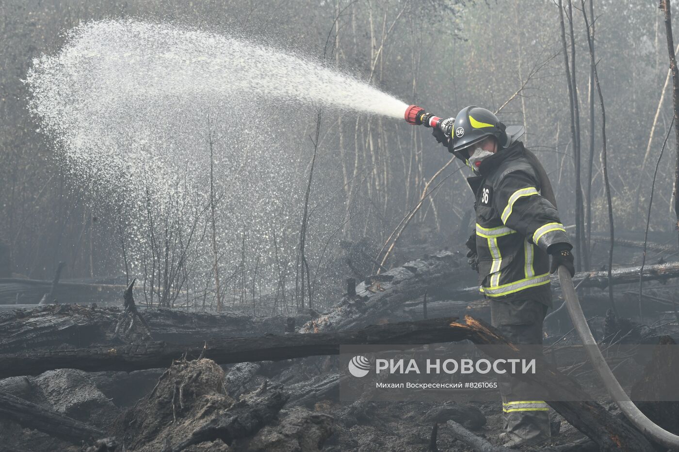 Тушение пожаров в Рязанской области