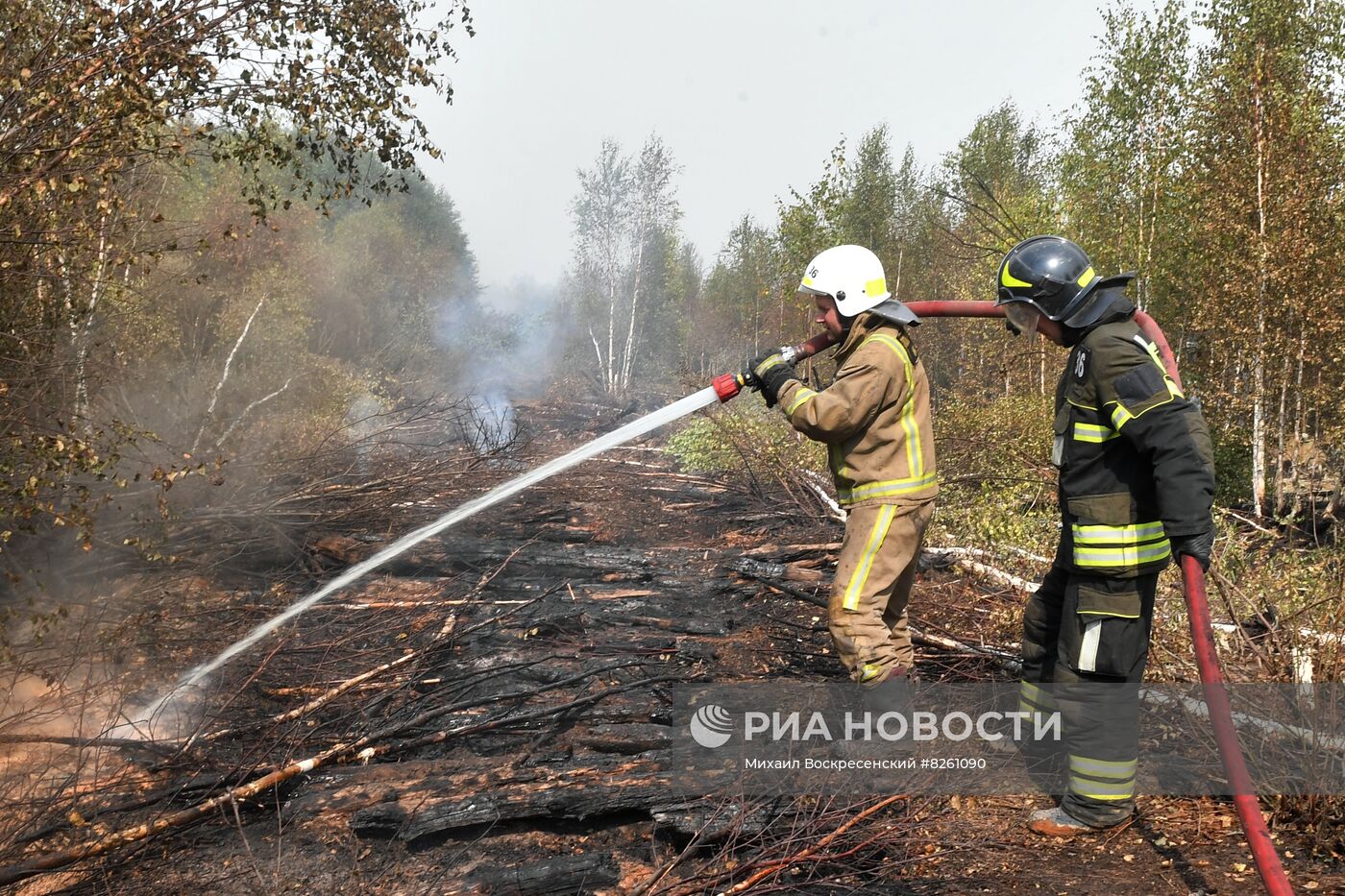 Тушение пожаров в Рязанской области