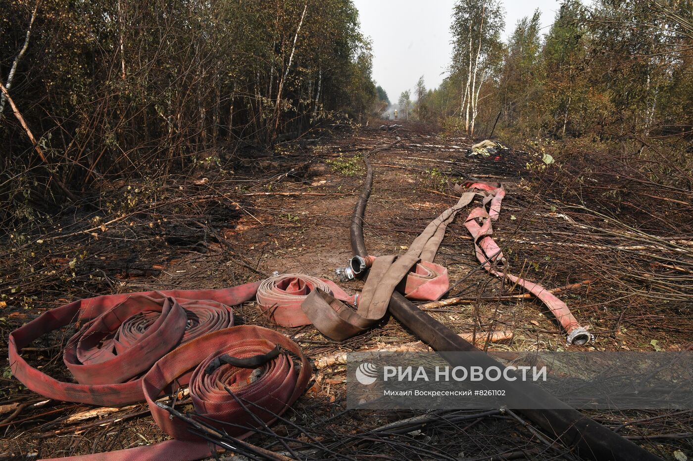 Тушение пожаров в Рязанской области