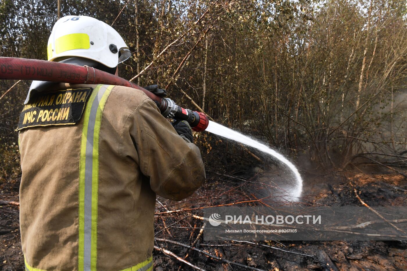 Тушение пожаров в Рязанской области