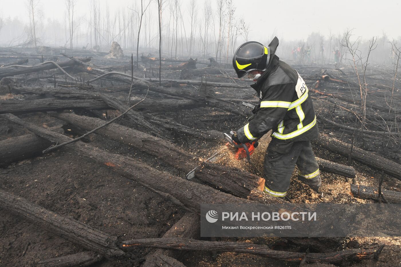 Тушение пожаров в Рязанской области