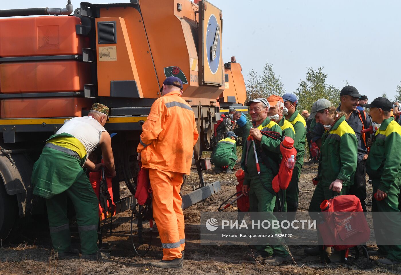 Тушение пожаров в Рязанской области